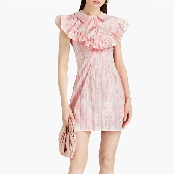 SINDISO KHUMALO Ruffled printed silk mini dress - Picture 1 of 7